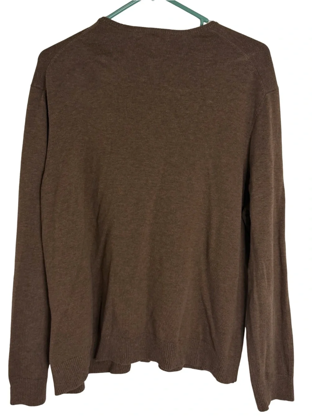 Lands' End Chestnut Brown Long Sleeve Button Down Cardigan Size XL
